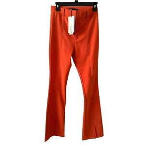 NWT ZARA‎ SS22 Orange Flared Pants With Split Hem Blogger Favorite Women’s M